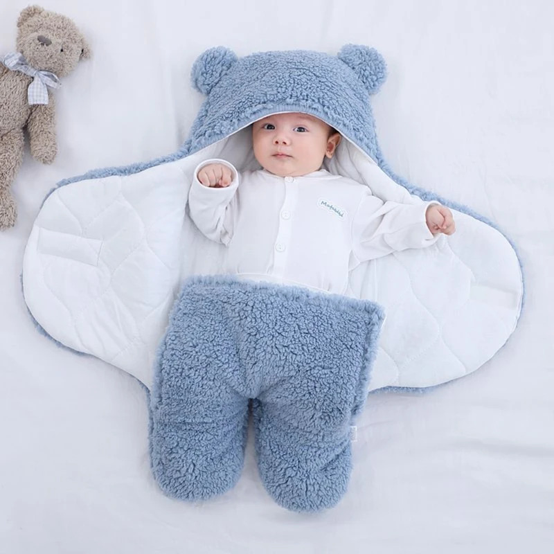 Newborn-Baby-Sleeping-Bags-Soft-Baby-Wrap-Blankets-Bedding-Envelopeasdfsdf-For-Newborn-Thicken-Fleece-Infant-Sleepsack.jpg_ Newborn Baby Sleeping Blankets